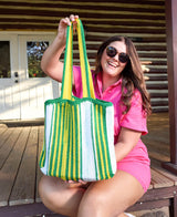 Bright Stripe Crochet Bag