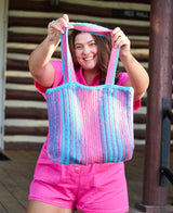 Bright Stripe Crochet Bag