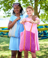 Bright Stripe Knit Tote