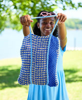 Bright Stripe Knit Tote
