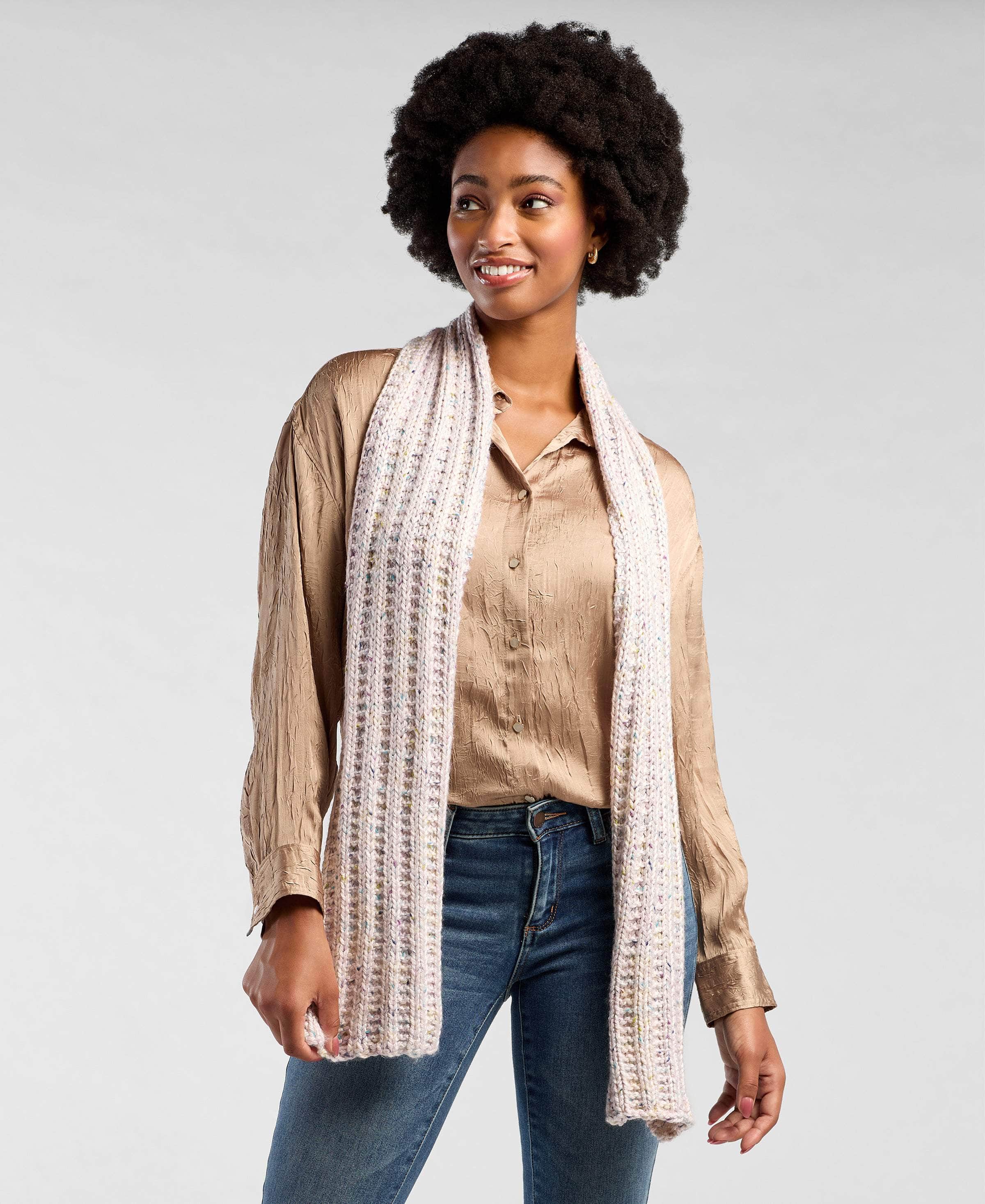 Sleek Ribbed Scarf – Premier Yarns