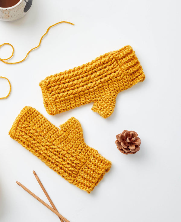 Cable Columns Mitts or Mittens