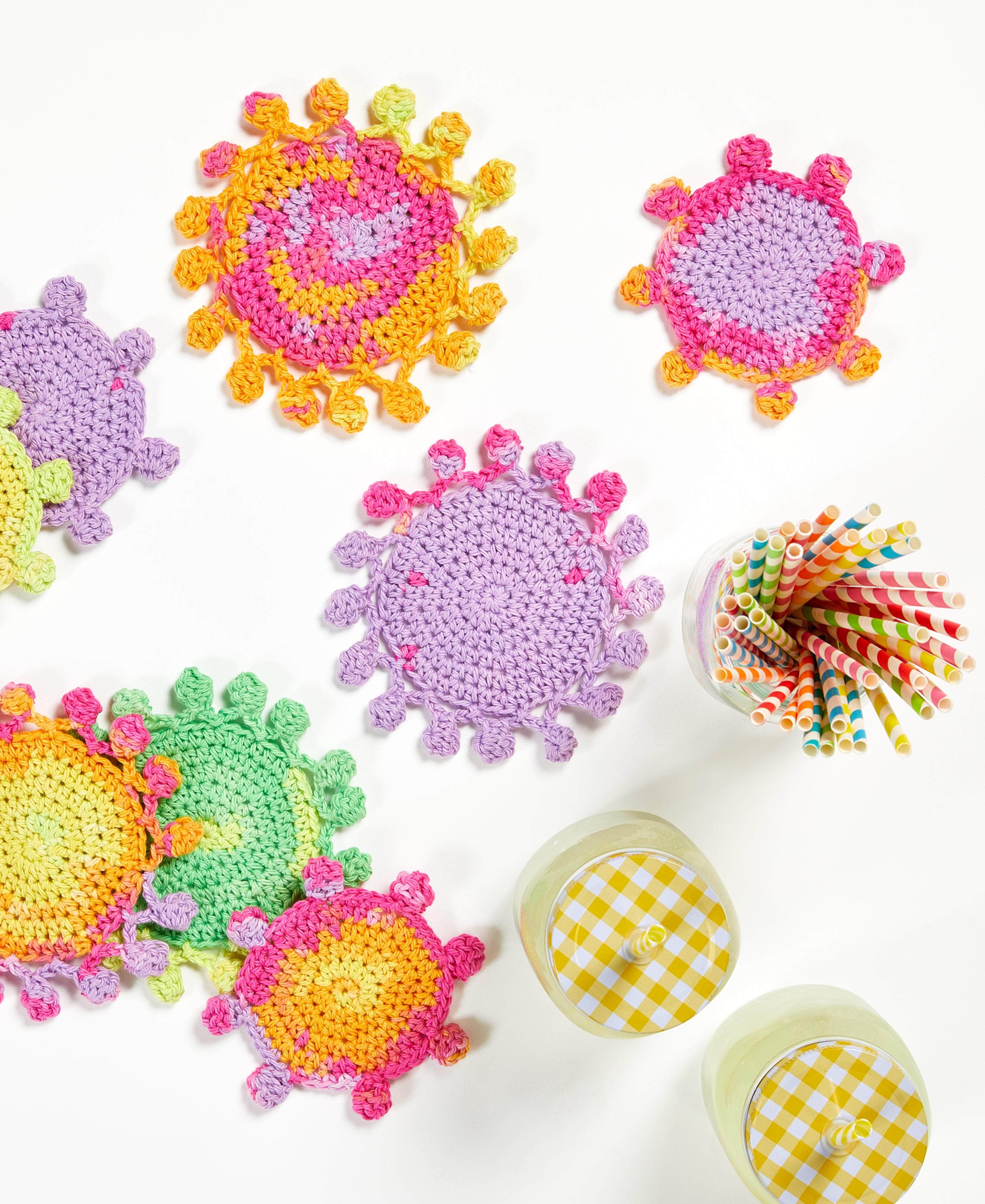 Popcorn Coasters Premier Yarns