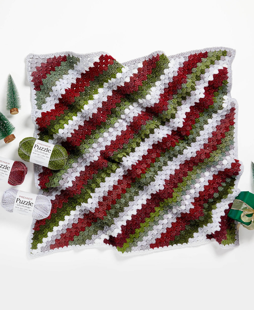 Diagonal Granny Stripe Throw – Premier Yarns