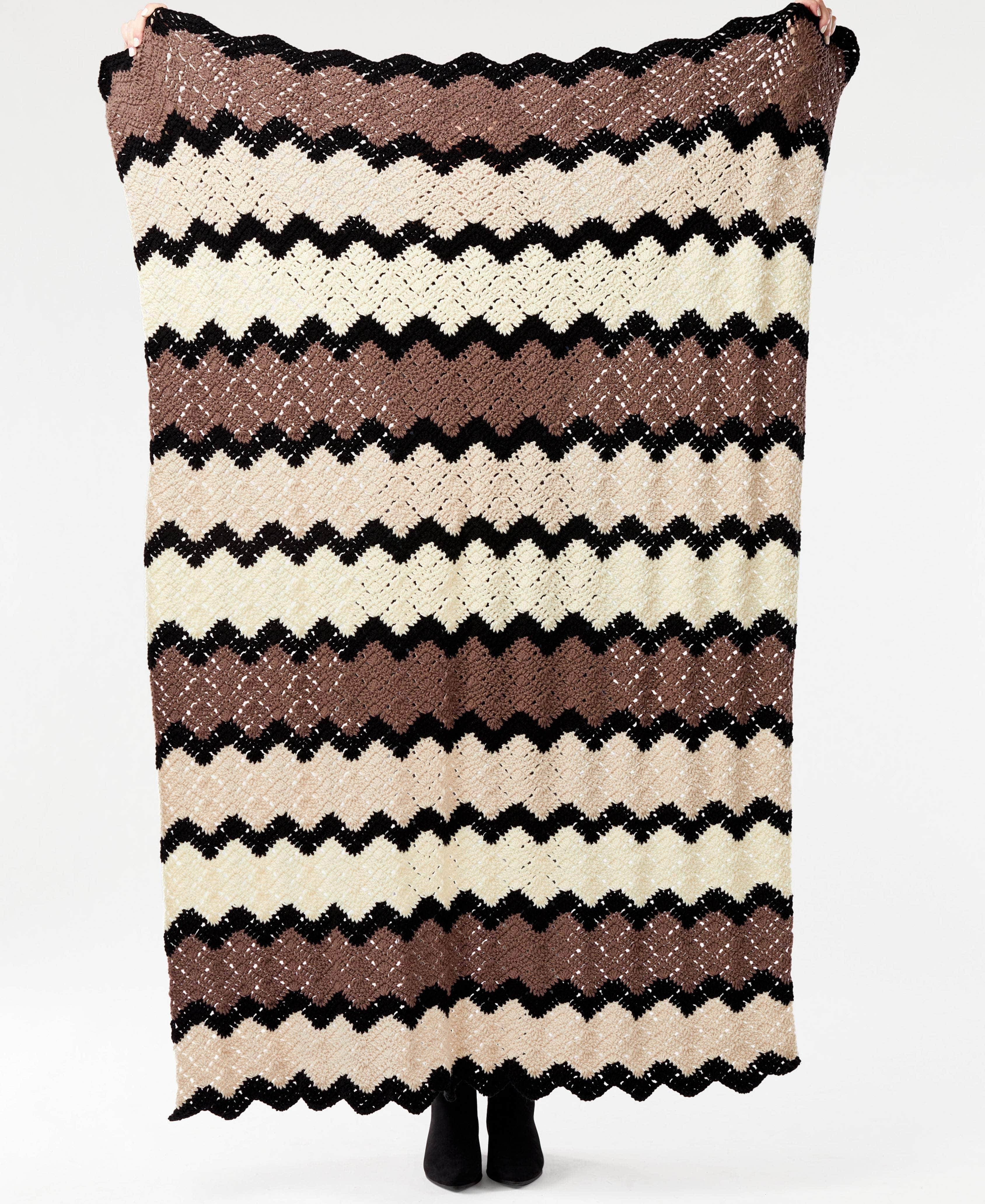 Stone Ripple Throw Fudge Ripple Throw – Premier Yarns