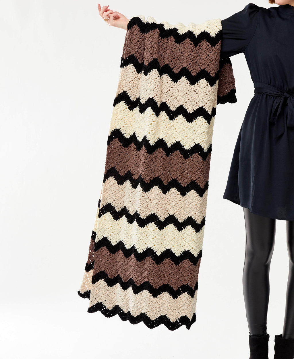 Stone Ripple Throw Fudge Ripple Throw – Premier Yarns