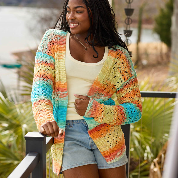Lacy Columns Cardigan – Premier Yarns