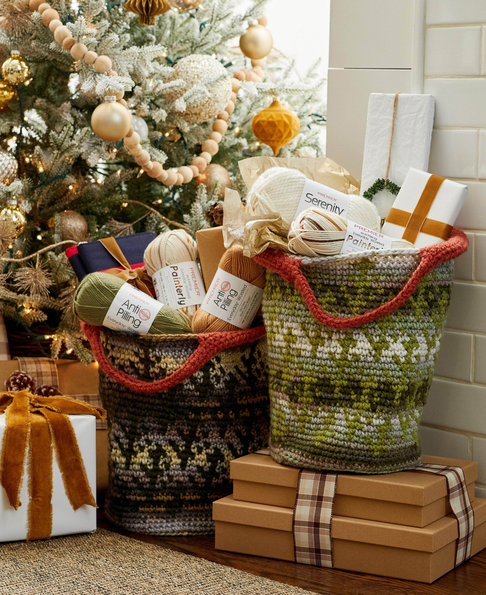 Tapestry Leaf Baskets – Premier Yarns