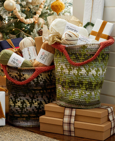 Tapestry Leaf Baskets