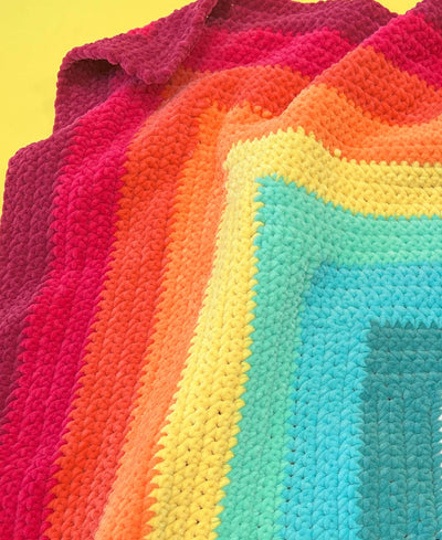 Rainbow Log Cabin Throw