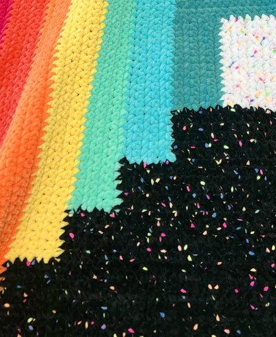 Rainbow Log Cabin Throw