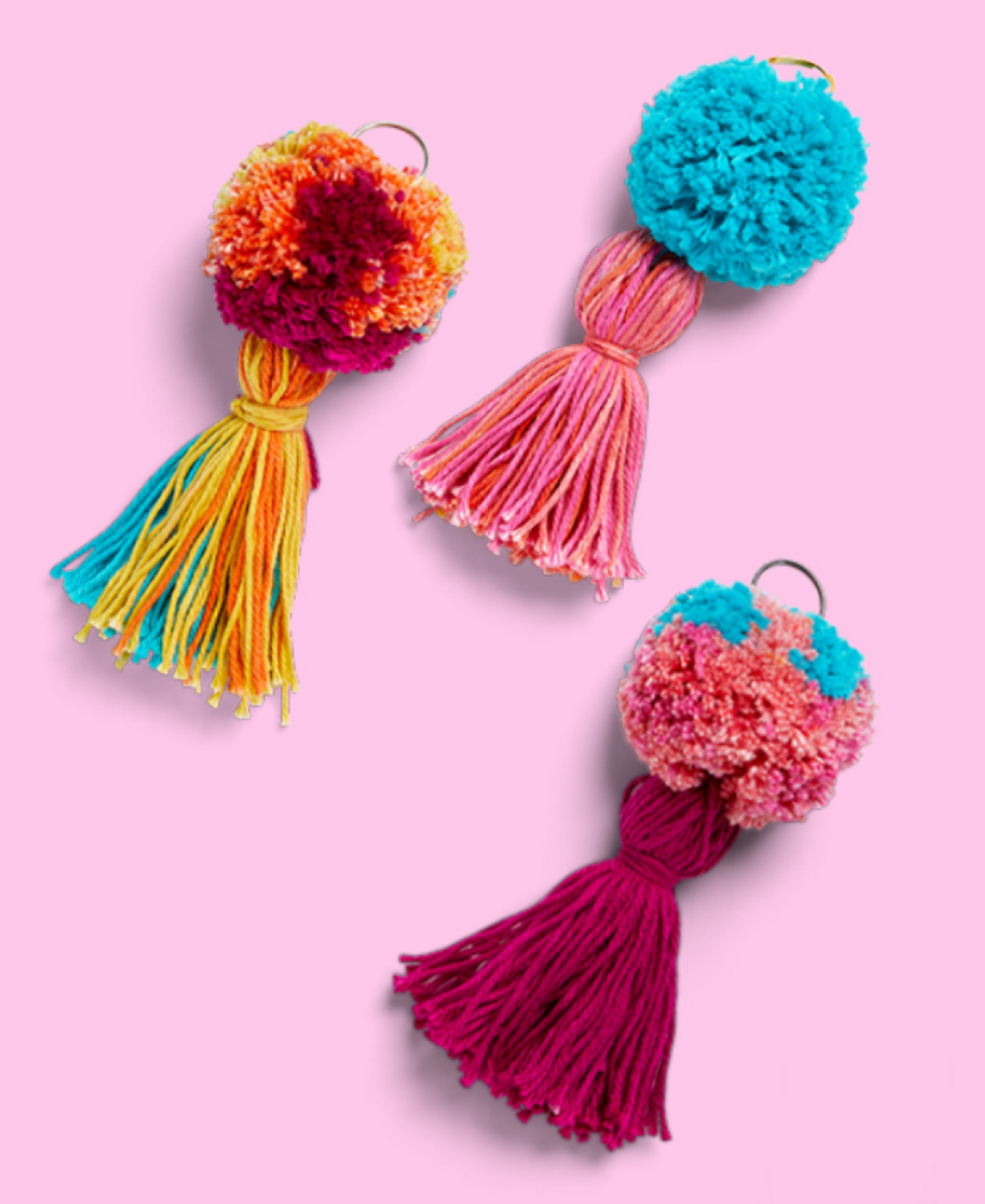 PomPom Keychain – Premier Yarns PomPom Keychain – Premier Yarns