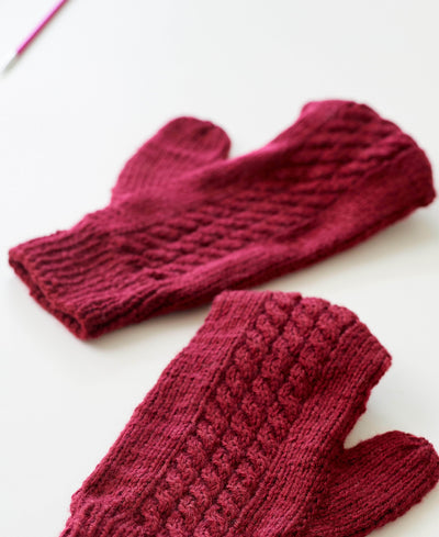 Twisty Cable Mitts or Mittens