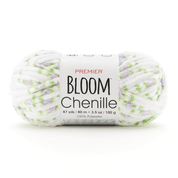 Premier Yarns Basix Chenille Brights Yarn - 5.3 oz - #6 Super Bulky Weight - 3 Pack Bundle with Bella's Crafts Stitch Markers (Winter White)