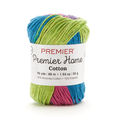 Premier Yarns Home Cotton Yarn - Multi Rainbow Stripe
