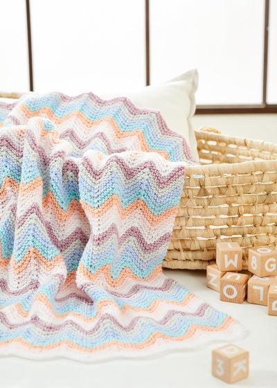 Knit Chevrons Baby Blanket
