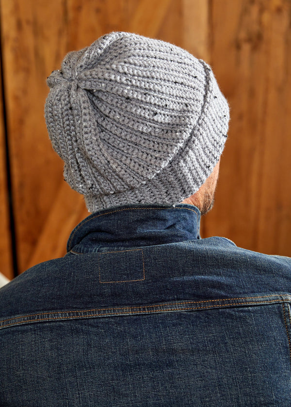 Tweed Ribbed Beanie