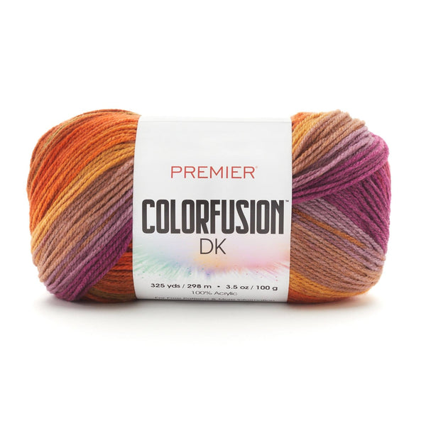 Premier Yarns Colorfusion Chunky Yarn - 3.5 oz - #5 Bulky Weight - 3-Pack Bundle with Bella's Crafts Stitch Markers (berries & Cream)