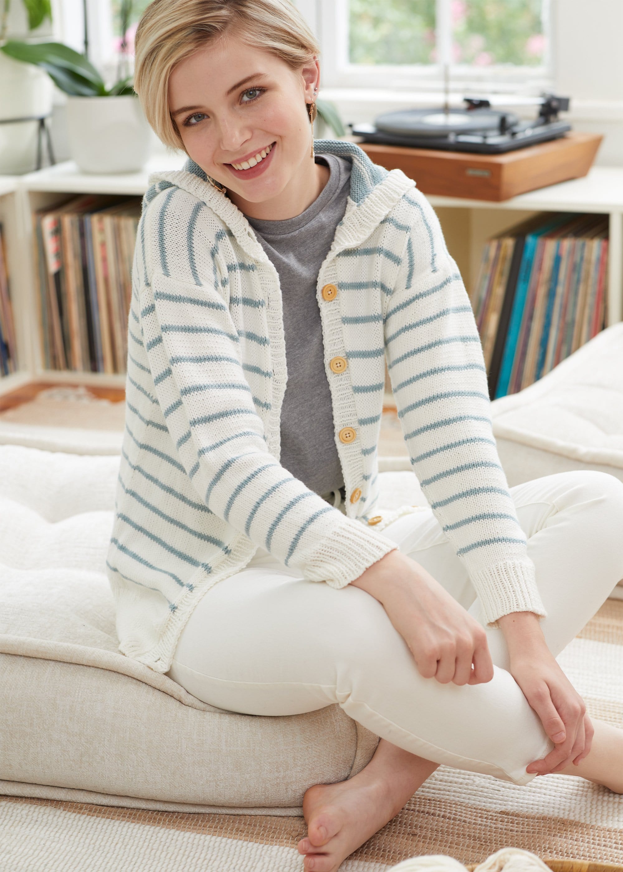 CottonFair_StripedHoodieCardig 