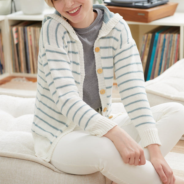 Striped hooded sweater cheap