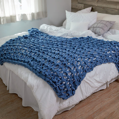 Couture Jazz Arm Knit Garter Stitch Blanket -500G