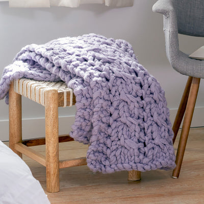 Cable and Lace Blanket
