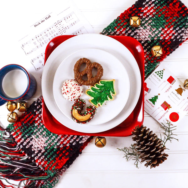 Plaid Holiday Fringe Scarf