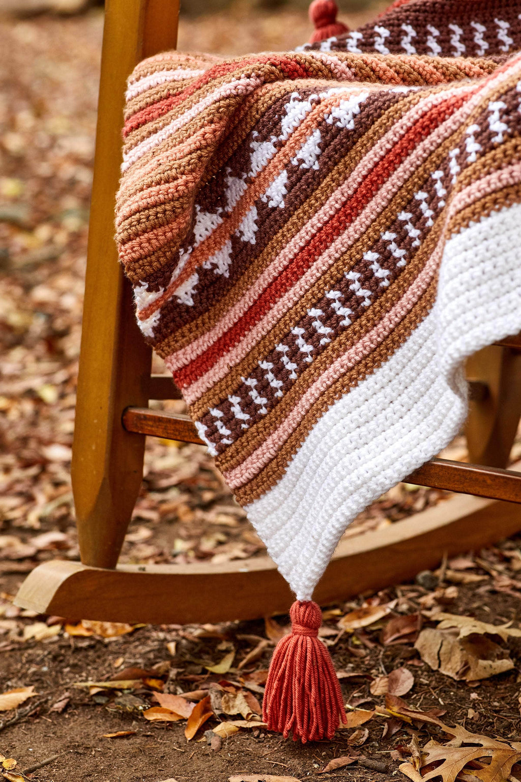 Peach chunky knit blanket deals