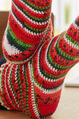 Crochet Watermelon Socks