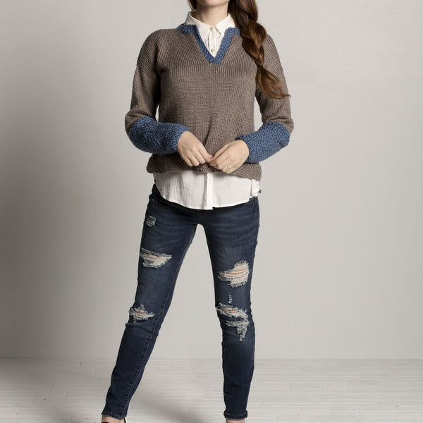 トップス KAJA WOOL AIR YARN HENLEY NECKKNIT M ovy KAJA WOOL AIR