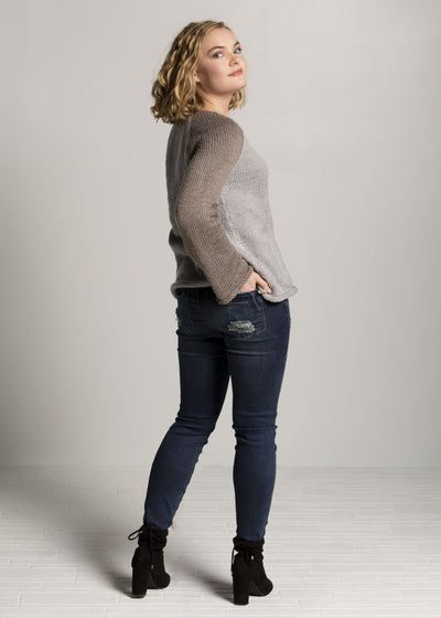 Two Toned Bellsleeve Sweater