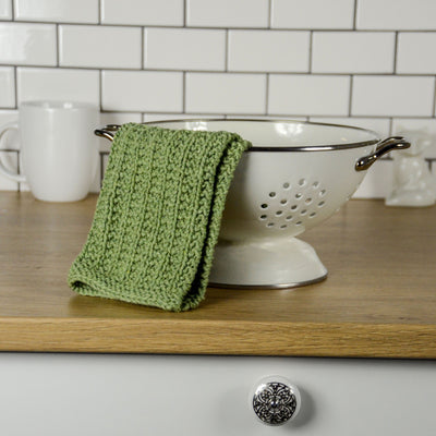 Garter Rib Knit Washcloth