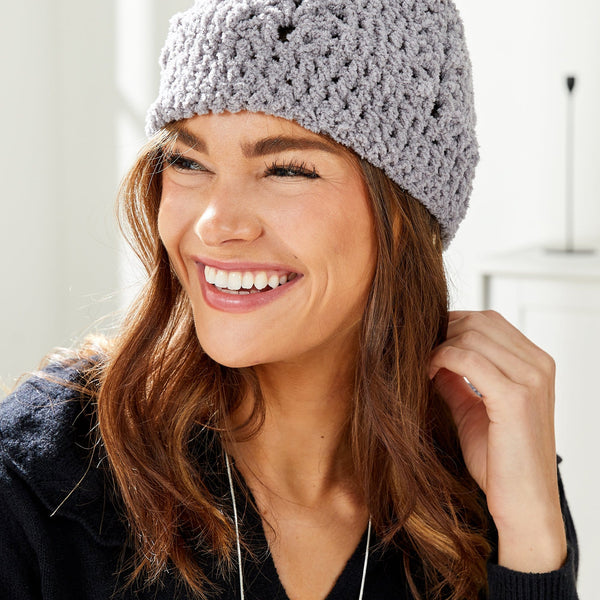 帽子 PERVERZE Crochet Knit Hat / Black Black gray Visor hat slouchy beanie Newsboy cap crochet