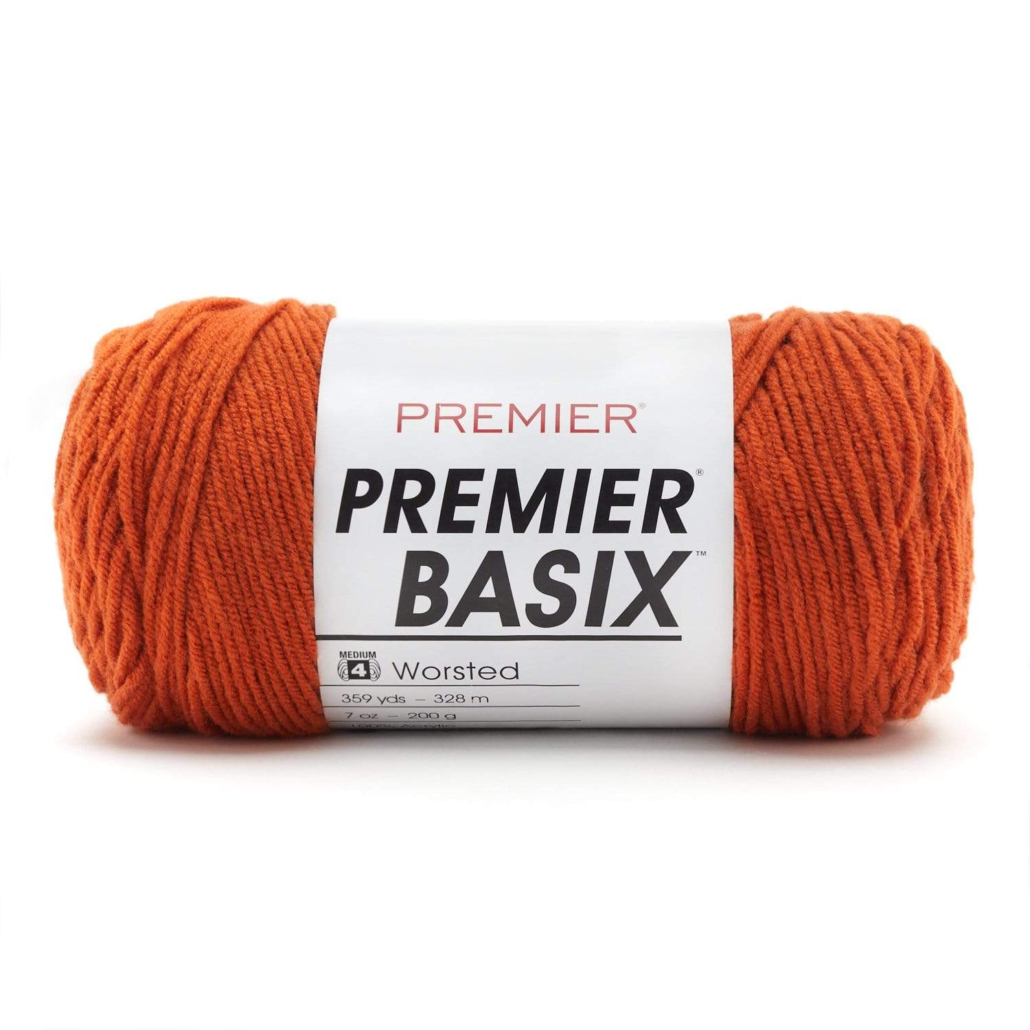 Premier Basix Yarn in orange, soft and durable acrylic yarn perfect for crochet and knit projects