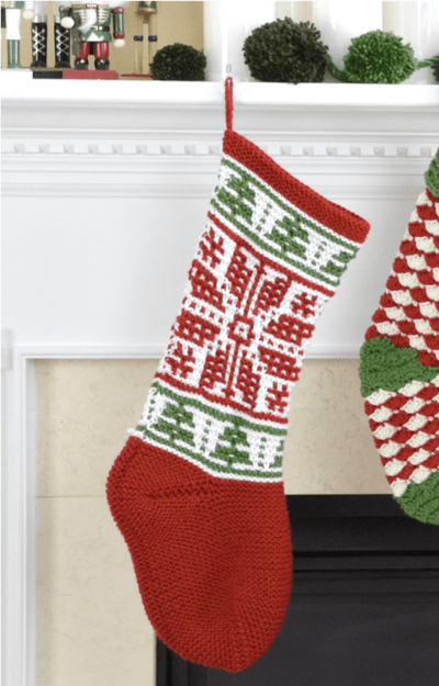 Premier® Mosaic Stitch Stocking – Premier Yarns