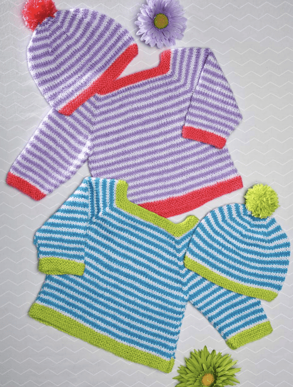 Premier Everyday® Baby Striped Pullover and Hat Set