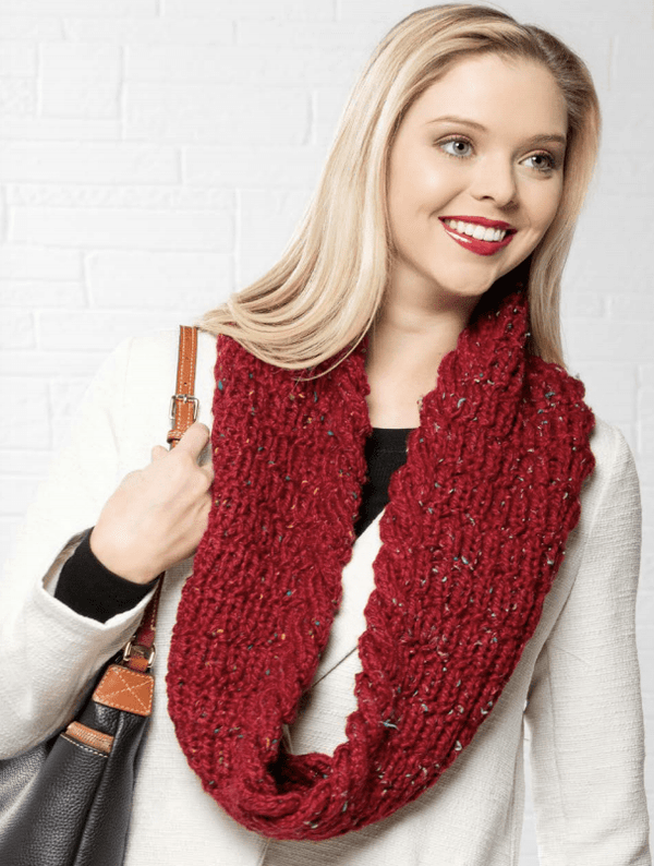 Premier® Cabled Tweed Cowl