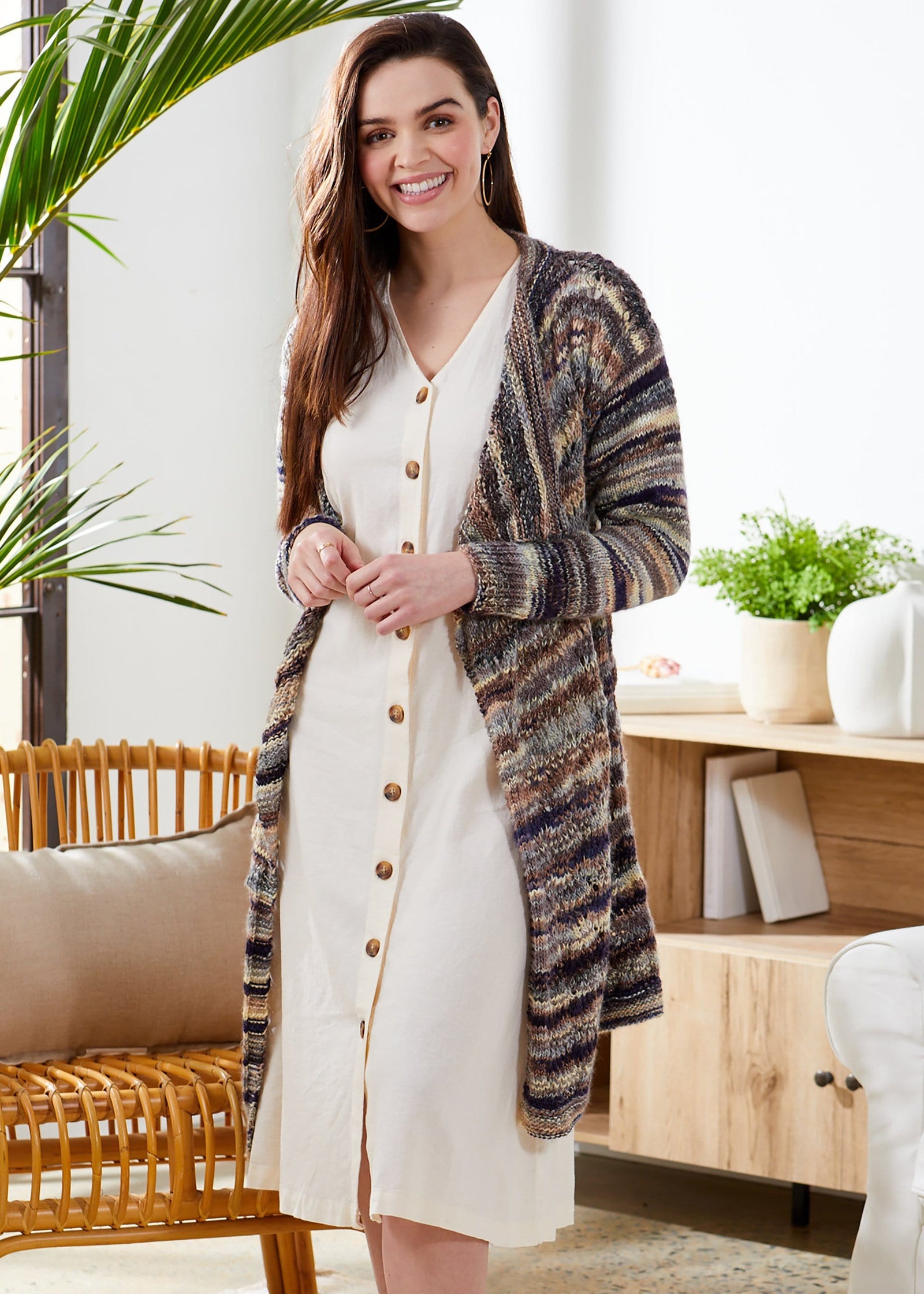 Fine knit waterfall cardigan online
