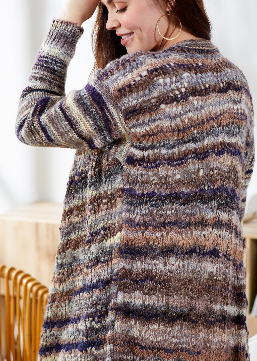 Knitted discount waterfall cardigan