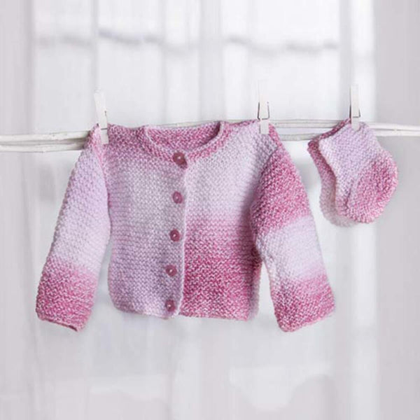 Premier® Garter Stitch Cardigan and Booties Free Download
