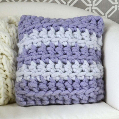 Premier® Crochet Stripes Pillow Free Download