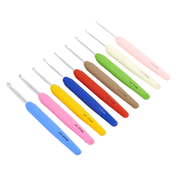 Waves Single Ended Aluminum Crochet Hooks - Color Coded – Premier